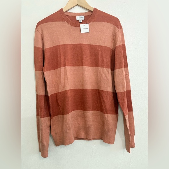 Club Monaco Striped Linen Crew Sweater - Picture 2 of 8
